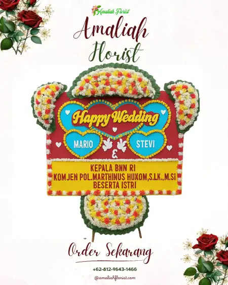 Papan Bunga Pernikahan Paal Lima